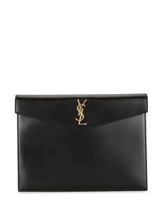 Saint Laurent узкий клатч с логотипом YSL