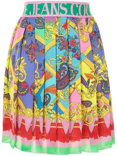 Versace Jeans Couture плиссированная юбка с принтом Baroque