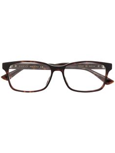 Gucci Eyewear очки в квадратной оправе с логотипом