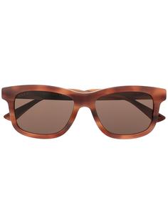 Gucci Eyewear солнцезащитные очки в квадратной оправе с логотипом
