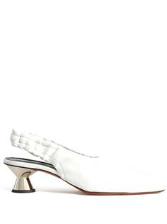 Proenza Schouler slingback square toe pumps