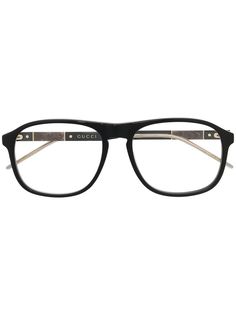 Gucci Eyewear очки в квадратной оправе с логотипом