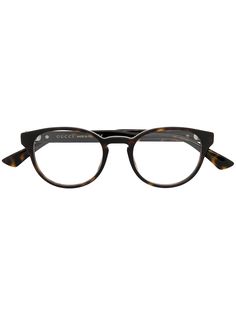 Gucci Eyewear очки в круглой оправе с логотипом