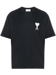 AMI Paris футболка с монограммой Ami De Coeur
