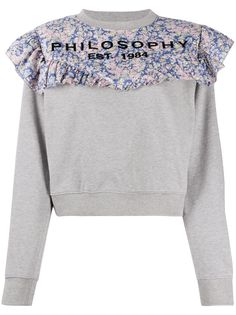 Philosophy Di Lorenzo Serafini толстовка с цветочным принтом и оборками