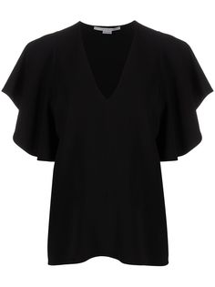 Stella McCartney топ с расклешенными рукавами и V-образным вырезом