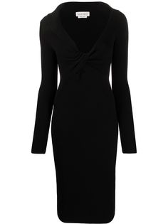 Alexander McQueen платье миди с драпировкой
