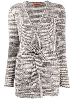 Missoni полосатый кардиган с поясом
