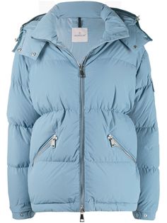 Moncler пуховик с нашивкой-логотипом