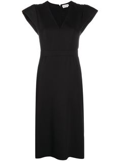 Alexander McQueen платье с V-образным вырезом и складками