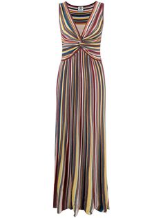 M Missoni платье макси со сборками и V-образным вырезом