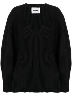 Jil Sander джемпер с U-образным вырезом
