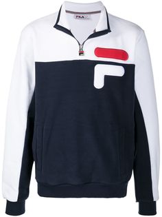 Fila толстовка на молнии с контрастной вставкой