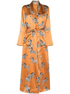 Olivia von Halle Capability zebra-print robe