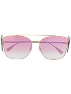 Fendi Eyewear солнцезащитные очки в массивной оправе