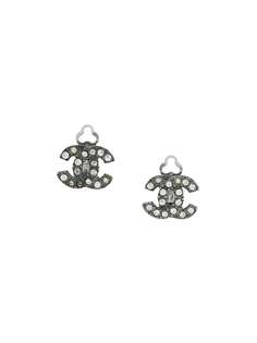 Chanel Pre-Owned серьги-клипсы с кристаллами
