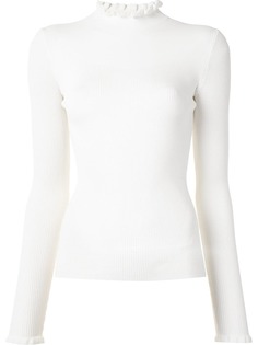Veronica Beard ruffled neck jumper