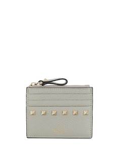 Valentino Garavani картхолдер Rockstud из зернистой кожи