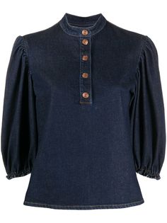 See by Chloé джинсовая блузка с объемными рукавами