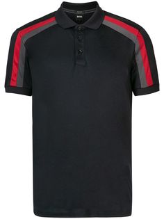 BOSS рубашка поло со вставками