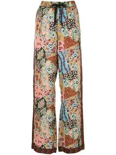 M Missoni patchwork pattern palazzo pants