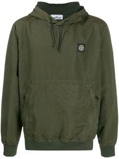 Stone Island textured drawstring hoodie