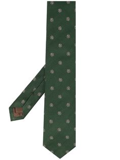 Churchs four-leaf clover embroidered tie