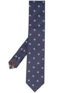 Churchs four-leaf clover embroidered tie