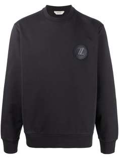 Ermenegildo Zegna logo patch cotton sweatshirt