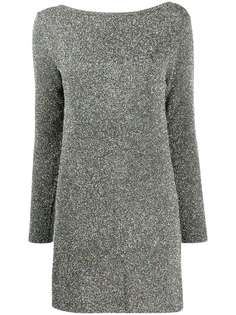 A.P.C. glitter-effect long-sleeve mini dress