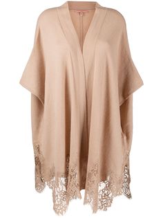 Ermanno Scervino кардиган с укороченными рукавами и кружевом