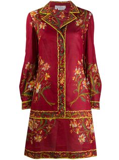 Emilio Pucci Pre-Owned платье с длинными рукавами с цветочным принтом