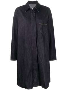 MM6 Maison Margiela джинсовое платье-рубашка с контрастной строчкой