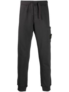 Stone Island спортивные брюки с нашивкой-логотипом