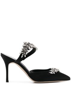 Manolo Blahnik декорированные туфли Lurum 90