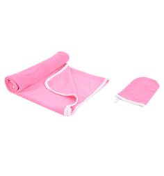 Комплект для купания Leader Kids Цветы полотенце и рукавица