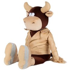 Мягкая игрушка Maxitoys Бык Вова в кожанной куртке 28 см