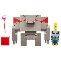 Фигурки Mattel Minecraft Подземелье Красный голем и Верховный Илладжер GND38