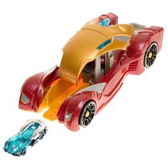 Набор машин Hot Wheels Marvel Железный человек (GFN84/GBW09) красный/желтый/голубой