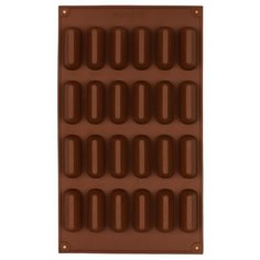 Форма для желе S-CHIEF Пирамидки, 24 ячейки коричневый