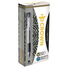 CROWN Набор гелевых ручек Jell-Belle, 0.5 мм, 12 шт, черный цвет чернил