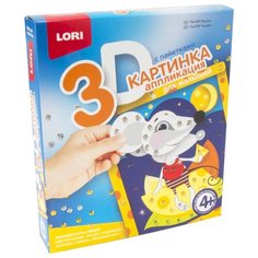 LORI 3D Аппликация для малышей с пайетками Мышка (Пм-006)