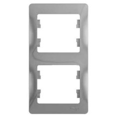 Рамка 2п Schneider Electric GLOSSA GSL000306, алюминиевый