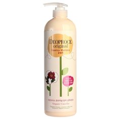 Deoproce Шампунь+бальзам для волос с камелией Essence Shampoo 2 In 1 1000 мл с дозатором