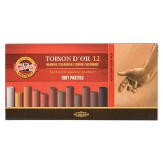 KOH-I-NOOR Пастель сухая коричневые тона Toison Dor 12 цветов