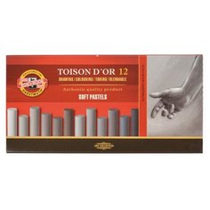 KOH-I-NOOR Пастель сухая серые тона Toison Dor 12 цветов
