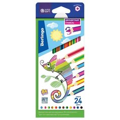 Berlingo Карандаши цветные SuperSoft 2 in 1 12 штук 24 цвета (SS03924)