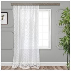 Тюль Witerra Бесконечность на ленте 275х150 см белый