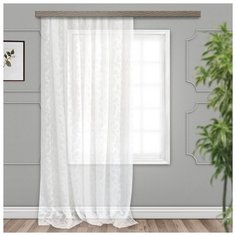 Тюль Witerra Листья на ленте 300х275 см белый