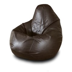 Пазитифчик кресло-груша однотонная 01 коричневый искусственная кожа